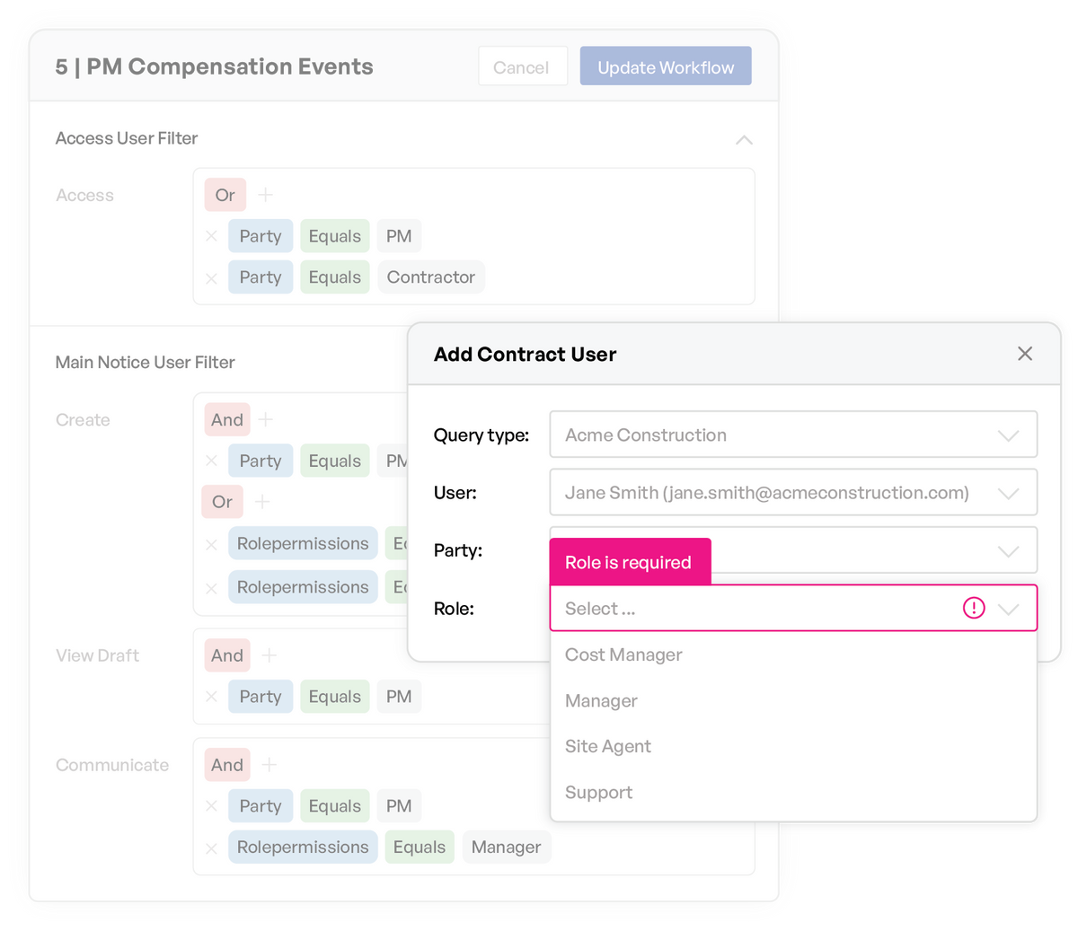 Contract Template and
Workflow Library